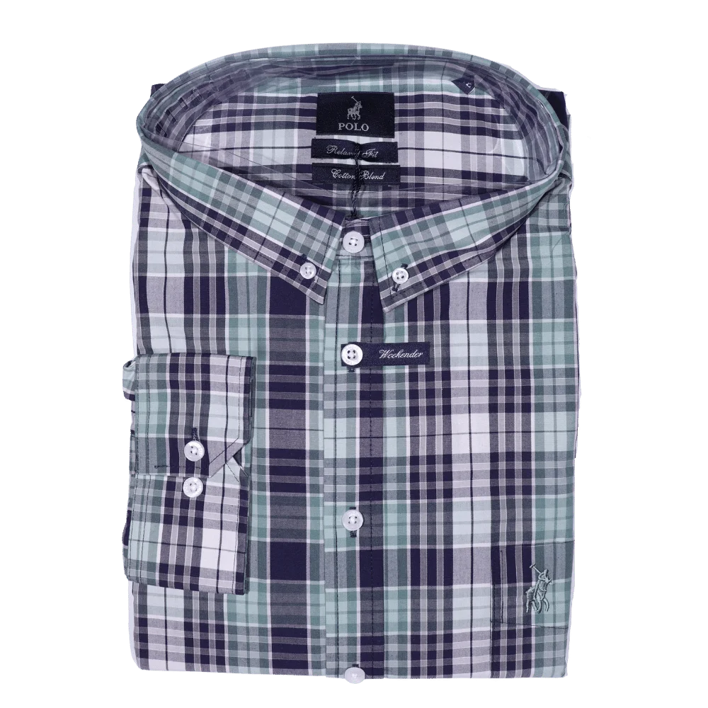 Polo Jasper Weekender Checkered Shirt - Aqua