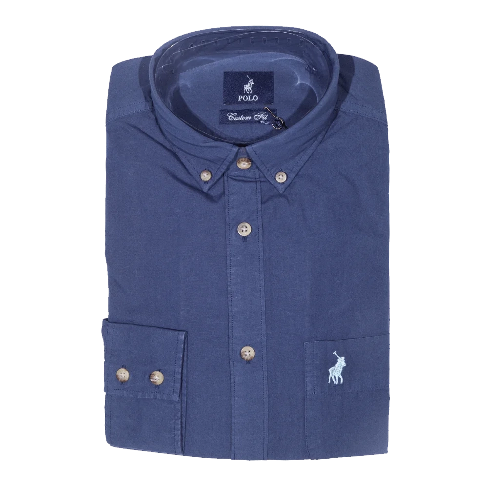 Polo Jason Plain Signature Shirt - Navy