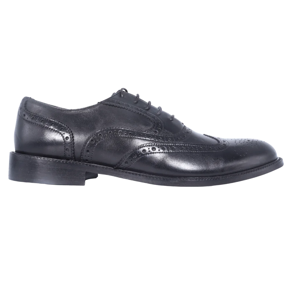 Men's Aliverti Genuine Leather Handmade Oxford Brogue in Black - Formal/Dress Shoe (3002) available in-store, 337 Monty Naicker Street, Durban CBD or online at Omar's Tailors & Outfitters online store.   A men's fashion curation for South African men - established in 1911.