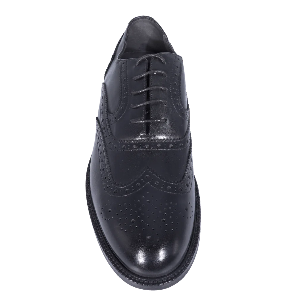 Men's Aliverti Genuine Leather Handmade Oxford Brogue in Black - Formal/Dress Shoe (3002) available in-store, 337 Monty Naicker Street, Durban CBD or online at Omar's Tailors & Outfitters online store.   A men's fashion curation for South African men - established in 1911.