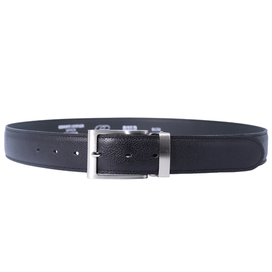 Men's Paris Genuine Leather Belt in Black (30993) available in-store, 337 Monty Naicker Street, Durban CBD or online at Omar's Tailors & Outfitters online store.   A men's fashion curation for South African men - established in 1911.