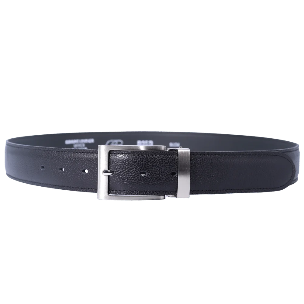 Men's Paris Genuine Leather Belt in Black (30993) available in-store, 337 Monty Naicker Street, Durban CBD or online at Omar's Tailors & Outfitters online store.   A men's fashion curation for South African men - established in 1911.