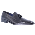 John Drake Loafer with Tassels in Black
