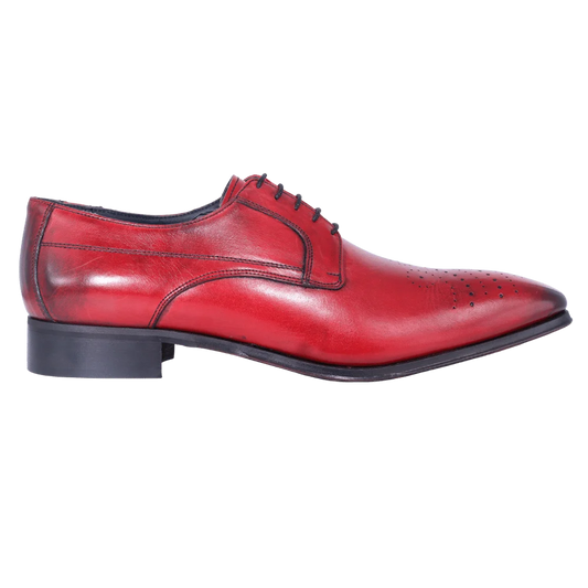 Men's Aliverti Formal Oxford Formal or Dress Shoe in Red (31) is available in-store, 337 Monty Naicker Street, Durban CBD or online at Omar's Tailors & Outfitters online store.   A men's fashion curation for South African men - established in 1911.