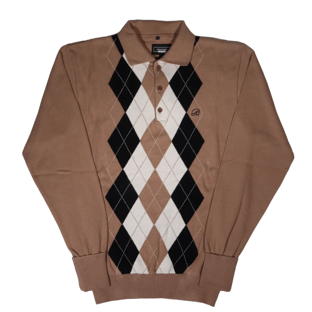 Men's Brentwood Lewes collared golfer jersey in stone available in-store, 337 Monty Naicker Street, Durban CBD or online at Omar's Tailors & Outfitters online store.   A men's fashion curation for South African men - established in 1911.