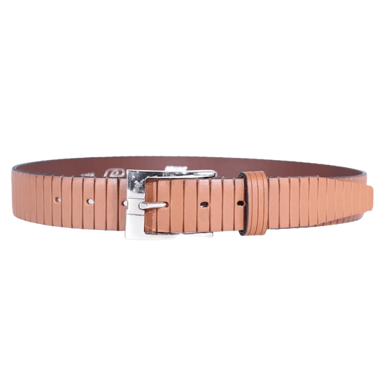 Men's Paris Genuine Leather Belt in Tan (3530) available in-store, 337 Monty Naicker Street, Durban CBD or online at Omar's Tailors & Outfitters online store.   A men's fashion curation for South African men - established in 1911.