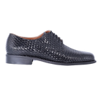 John Drake Derby Weave - Black Weave Vamp Lace-Up (Genuine Leather Upper)