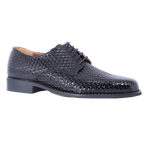 John Drake Derby Weave - Black Weave Vamp Lace-Up (Genuine Leather Upper)