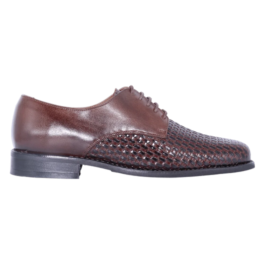 John Drake - Brown Weave Lace-Up (Genuine Leather Upper)