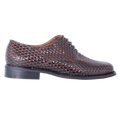 John Drake Derby Weave - Brown Weave Vamp Lace-Up (Genuine Leather Upper)