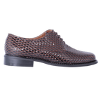 John Drake Derby Weave - Brown Weave Vamp Lace-Up (Genuine Leather Upper)