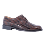 John Drake Derby Weave - Brown Weave Vamp Lace-Up (Genuine Leather Upper)