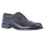 John Drake Toe Cap - Black Lace-Up (Genuine Leather Upper)