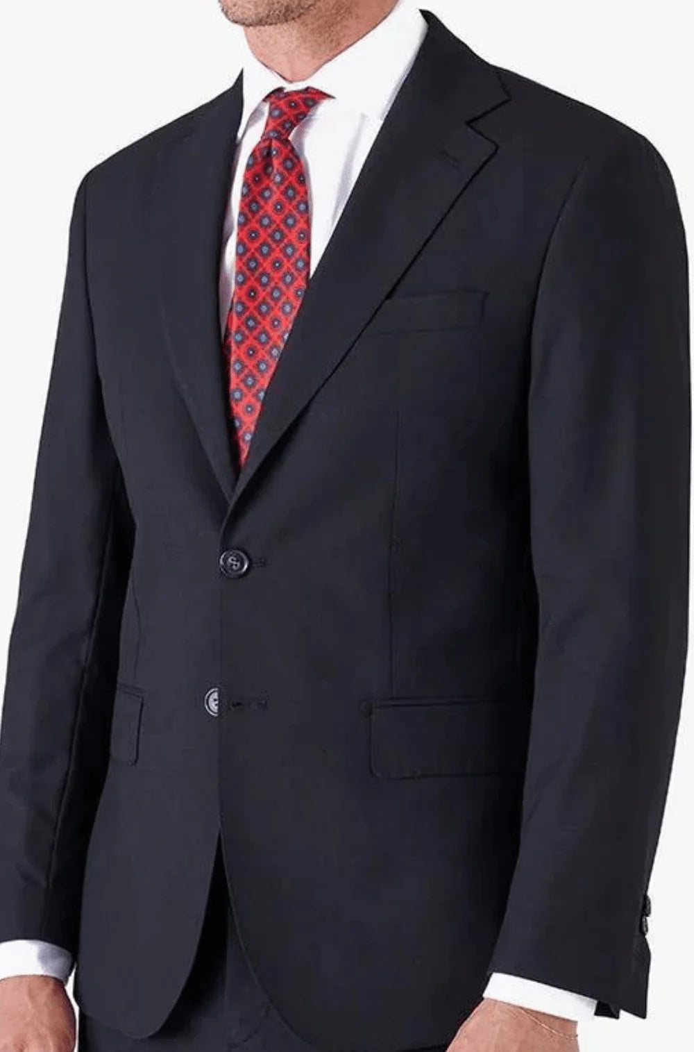 Men's Fusaro Max Classic Wool Blend Suit In Black (21107) - available in-store, 337 Monty Naicker Street, Durban CBD or online at Omar's Tailors & Outfitters online store.   A men's fashion curation for South African men - established in 1911.