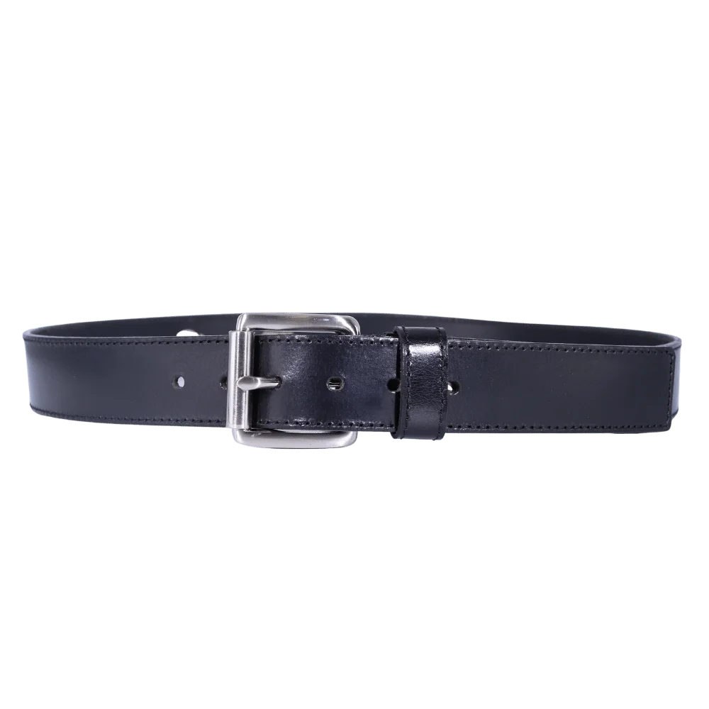 Men's Paris Genuine Leather Belt in Black (4018) available in-store, 337 Monty Naicker Street, Durban CBD or online at Omar's Tailors & Outfitters online store.   A men's fashion curation for South African men - established in 1911.