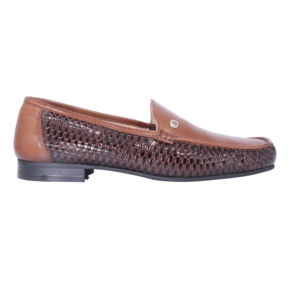 John Drake Weave Slip-On - Brown Weave (Genuine Leather Upper)