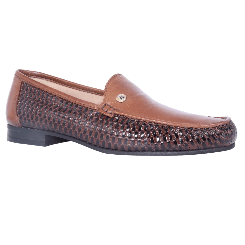 John Drake Weave Slip-On - Brown Weave (Genuine Leather Upper)