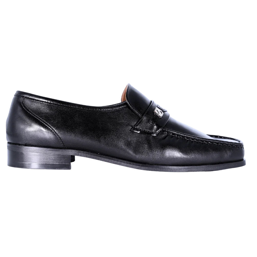 Men's Genuine Leather John Drake Moccasin in Black (48826) -  Formal Loafer/Slip-on Shoe available in-store, 337 Monty Naicker Street, Durban CBD or online at Omar's Tailors & Outfitters online store.   A men's fashion curation for South African men - established in 1911.