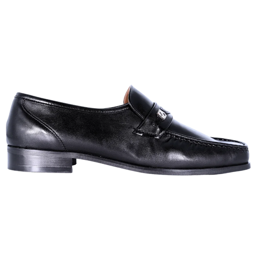 Men's Genuine Leather John Drake Moccasin in Black (48826) -  Formal Loafer/Slip-on Shoe available in-store, 337 Monty Naicker Street, Durban CBD or online at Omar's Tailors & Outfitters online store.   A men's fashion curation for South African men - established in 1911.