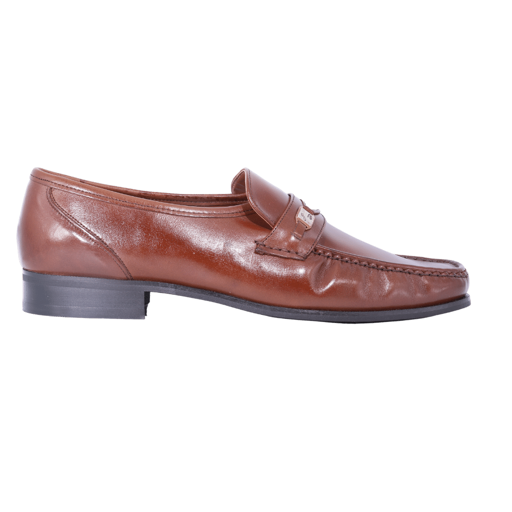John Drake Moccasin - Brown Slip-On (Genuine Leather Upper)