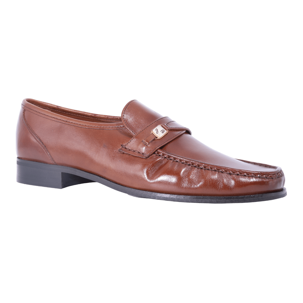 John Drake Moccasin - Brown Slip-On (Genuine Leather Upper)