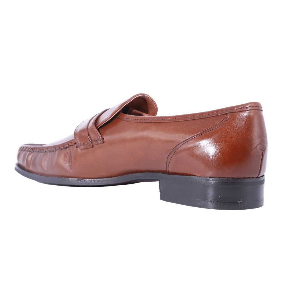 John Drake Moccasin - Brown Slip-On (Genuine Leather Upper)