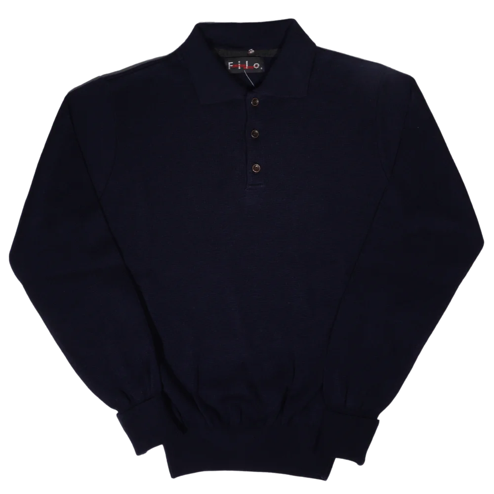Men's Long Sleeve Filo Golfer Sweater in Navy available in-store, 337 Monty Naicker Street, Durban CBD or online at Omar's Tailors & Outfitters online store.   A men's fashion curation for South African men - established in 1911.