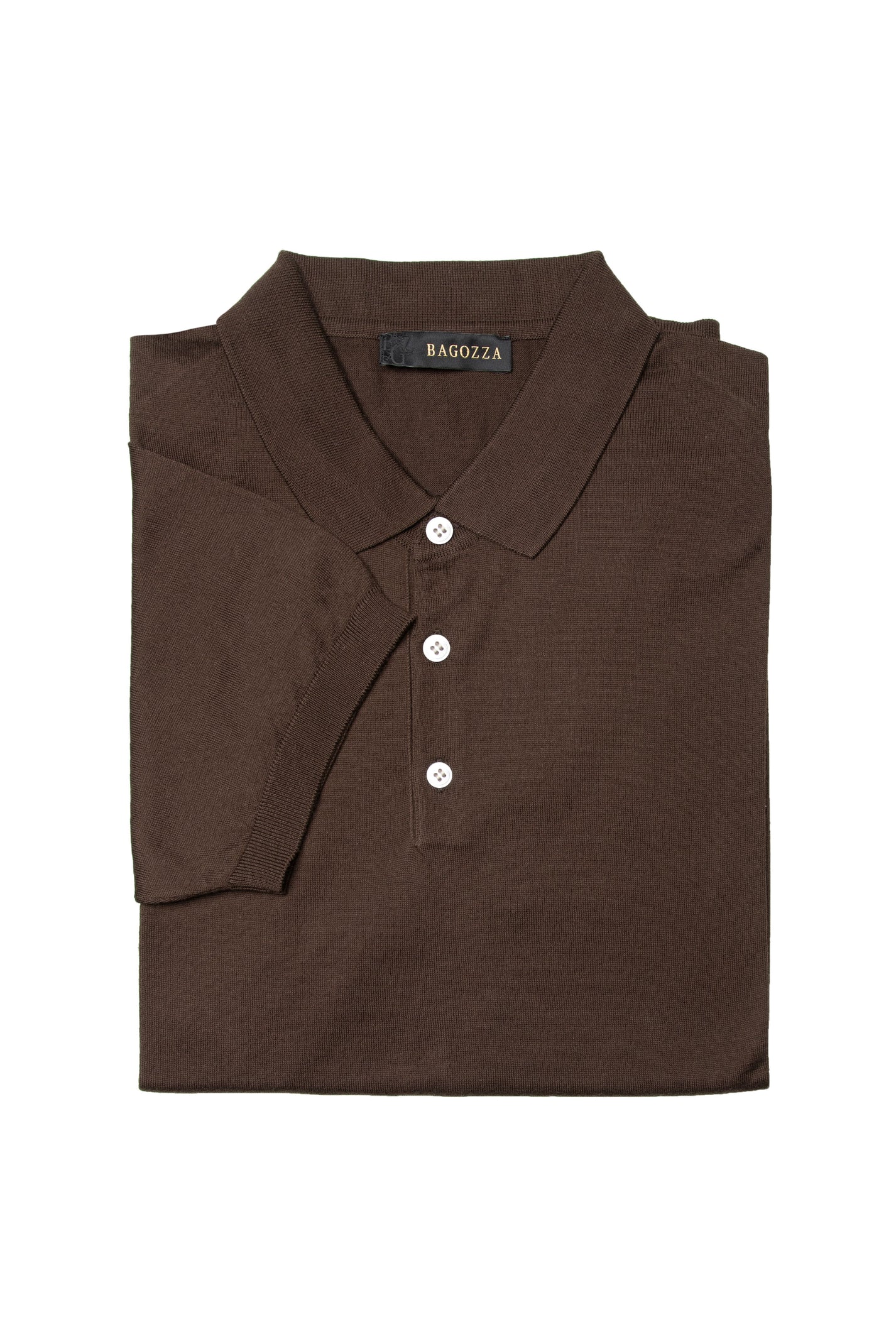 Men's Bagozza 100% cotton short sleeve golf shirt with ribbing in brown (6296) - available in-store, 337 Monty Naicker Street, Durban CBD or online at Omar's Tailors & Outfitters online store.   A men's fashion curation for South African men - established in 1911.