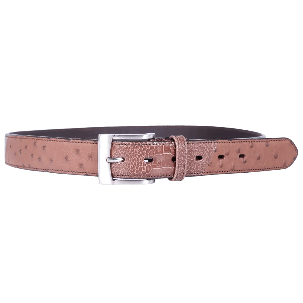 Men's Saddler Full Quill & Shin Genuine Ostrich 35mm Belt (6870) available in-store, 337 Monty Naicker Street, Durban CBD or online at Omar's Tailors & Outfitters online store.   A men's fashion curation for South African men - established in 1911.