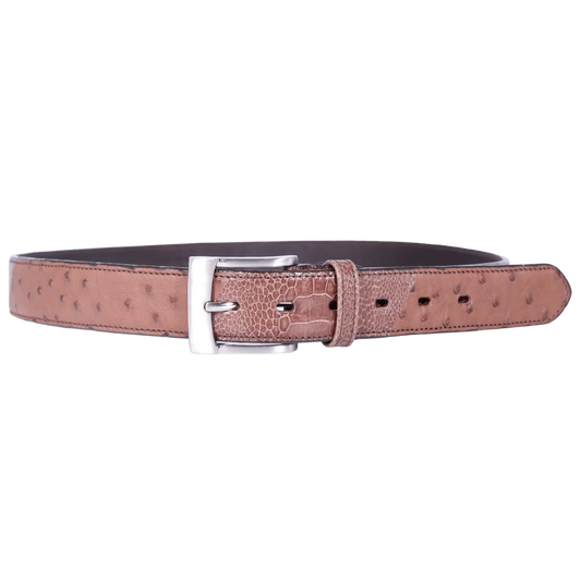 Men's Saddler Full Quill & Shin Genuine Ostrich 35mm Belt (6870) available in-store, 337 Monty Naicker Street, Durban CBD or online at Omar's Tailors & Outfitters online store.   A men's fashion curation for South African men - established in 1911.