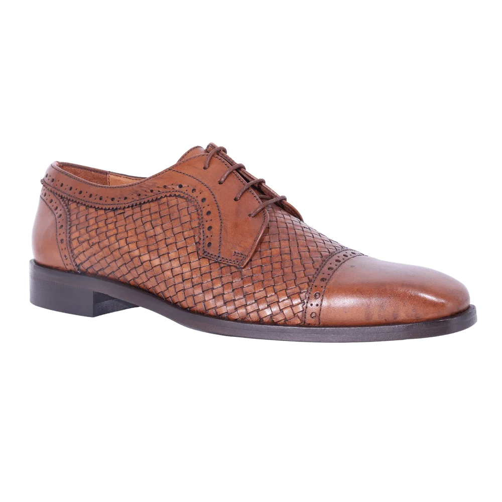 Men's Mercanti Fiorentini Genuine Leather Derby Brogue in Tan - Formal and Dress Shoe (7500) available in-store, 337 Monty Naicker Street, Durban CBD or online at Omar's Tailors & Outfitters online store.   A men's fashion curation for South African men - established in 1911.