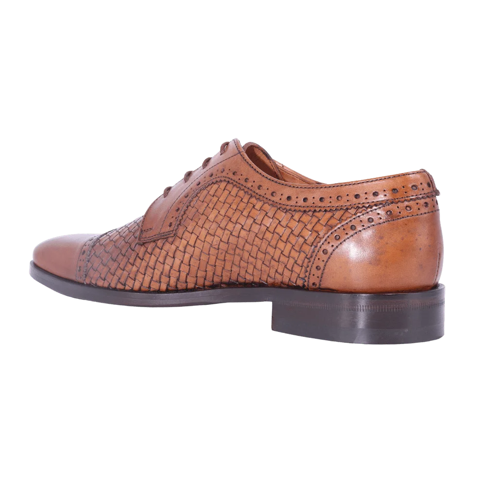 Men's Mercanti Fiorentini Genuine Leather Derby Brogue in Tan - Formal and Dress Shoe (7500) available in-store, 337 Monty Naicker Street, Durban CBD or online at Omar's Tailors & Outfitters online store.   A men's fashion curation for South African men - established in 1911.