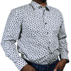 Men's 100% Cotton Thomas & Benno Long Sleeve Formal Shirt with Collar in White (2088) available in-store, 337 Monty Naicker Street, Durban CBD or online at Omar's Tailors & Outfitters online store.   A men's fashion curation for South African men - established in 1911.