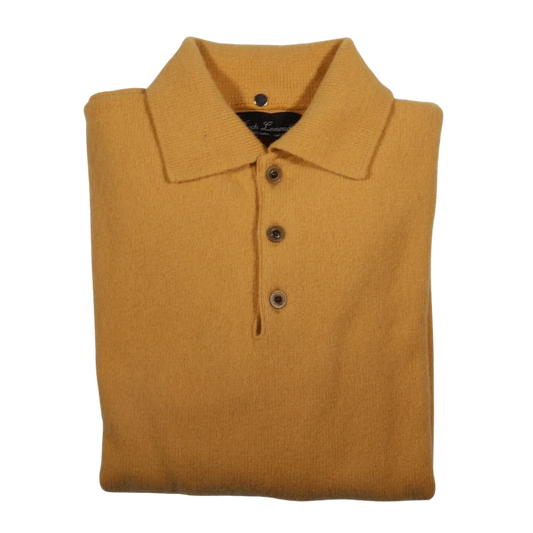 Men's 100% lambswool Loch Lomond collared jersey in yellow available in-store, 337 Monty Naicker Street, Durban CBD or online at Omar's Tailors & Outfitters online store.   A men's fashion curation for South African men - established in 1911.