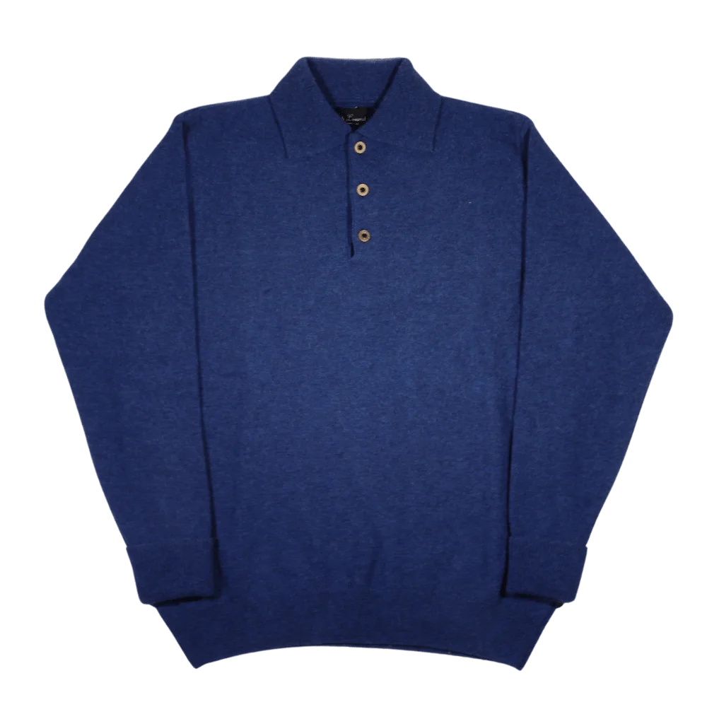 Men's 100% lambswool Loch Lomond collared jersey in true navy available in-store, 337 Monty Naicker Street, Durban CBD or online at Omar's Tailors & Outfitters online store.   A men's fashion curation for South African men - established in 1911.