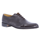 Crockett & Jones Toe Cap - Mocha Lace-Up (Genuine Leather Upper and Sole)