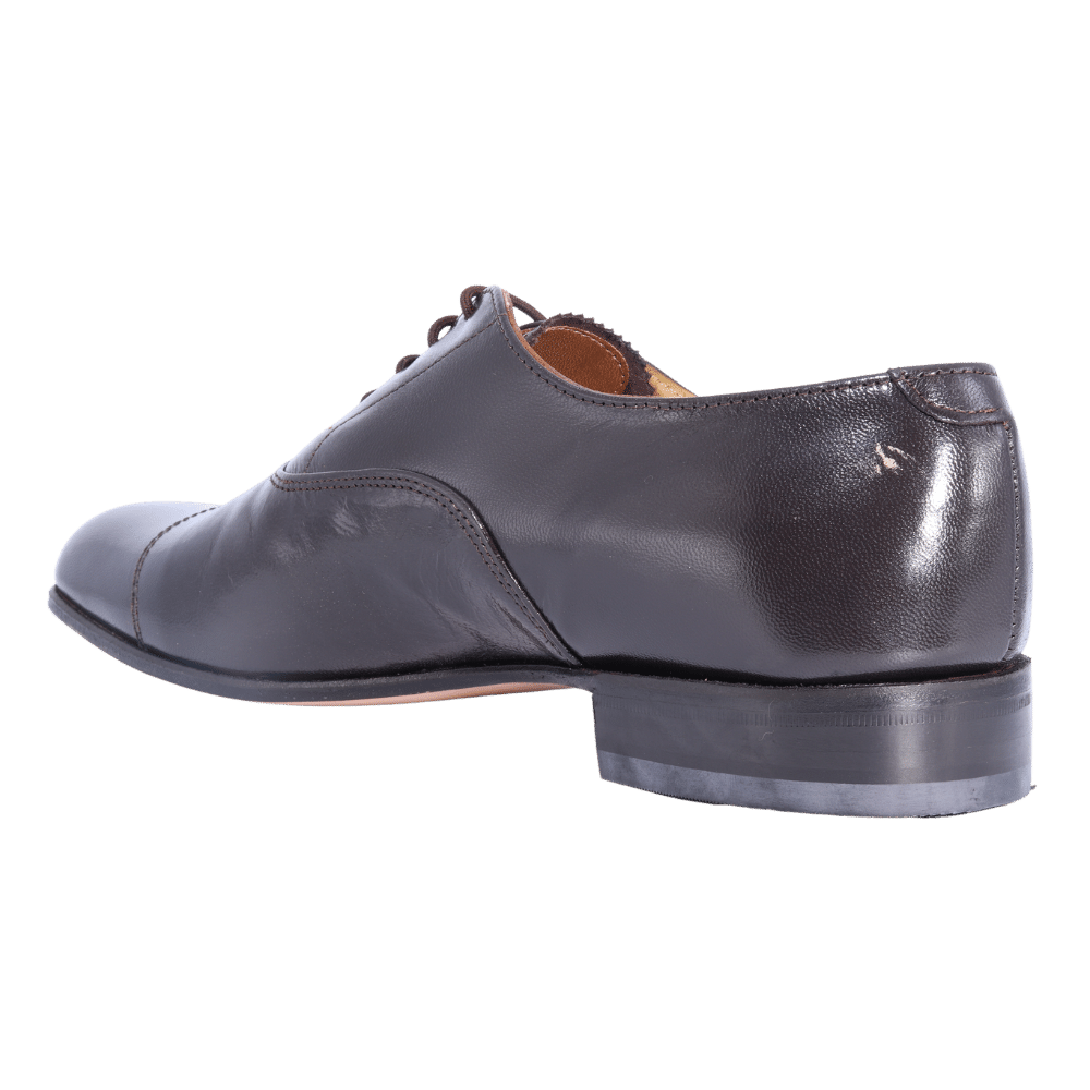 Crockett & Jones Toe Cap - Mocha Lace-Up (Genuine Leather Upper and Sole)