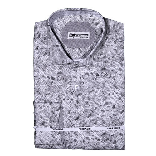 Shop the Men's Ferradini Long Sleeve Collared Shirt in Black, designed for premium style and comfort. Perfect for all occasions, available in-store at 337 Monty Naicker Street, Durban Central, or online at www.omarstailors.com.