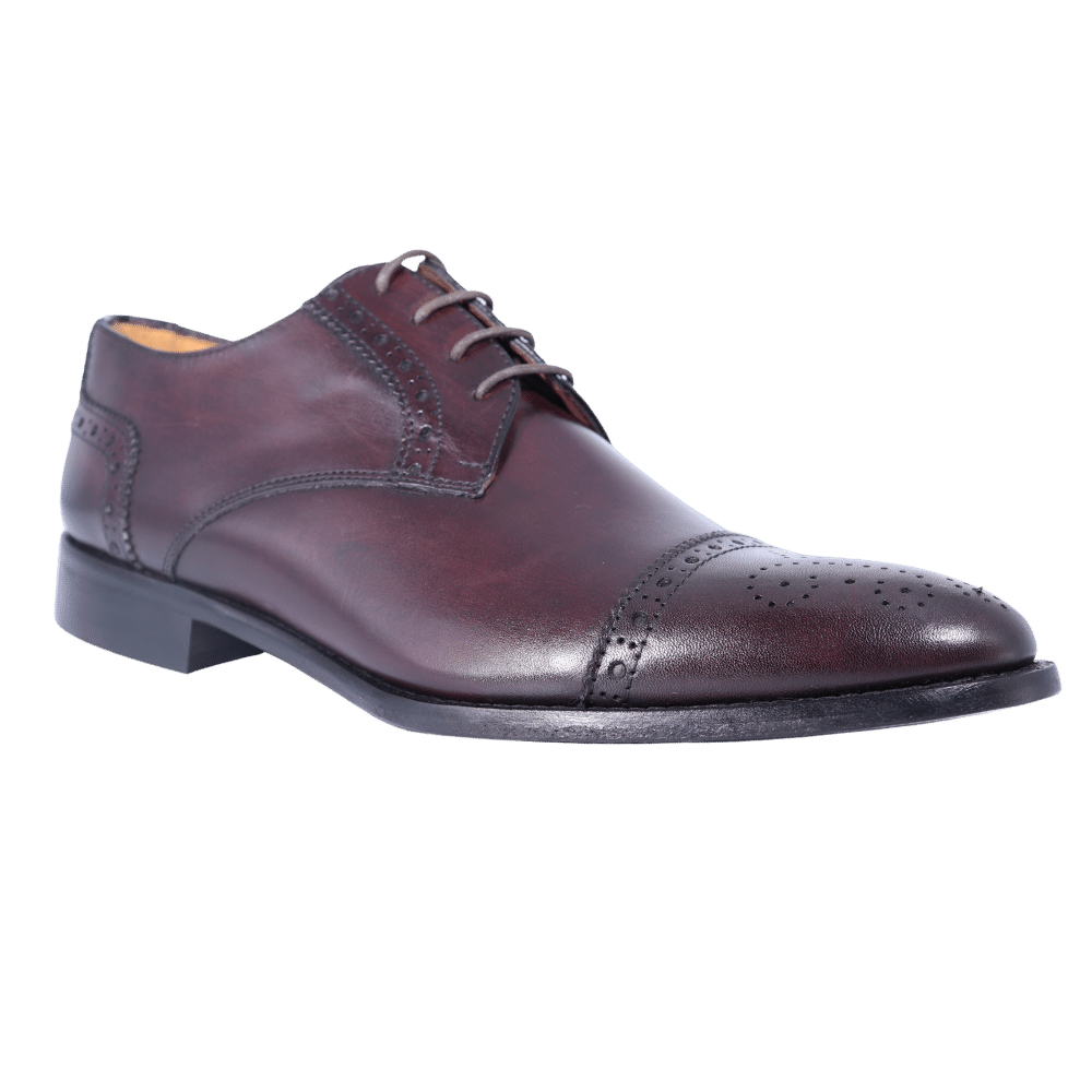 Aliverti Derby Lace-Up - Burgundy (Genuine Leather Upper & Sole)