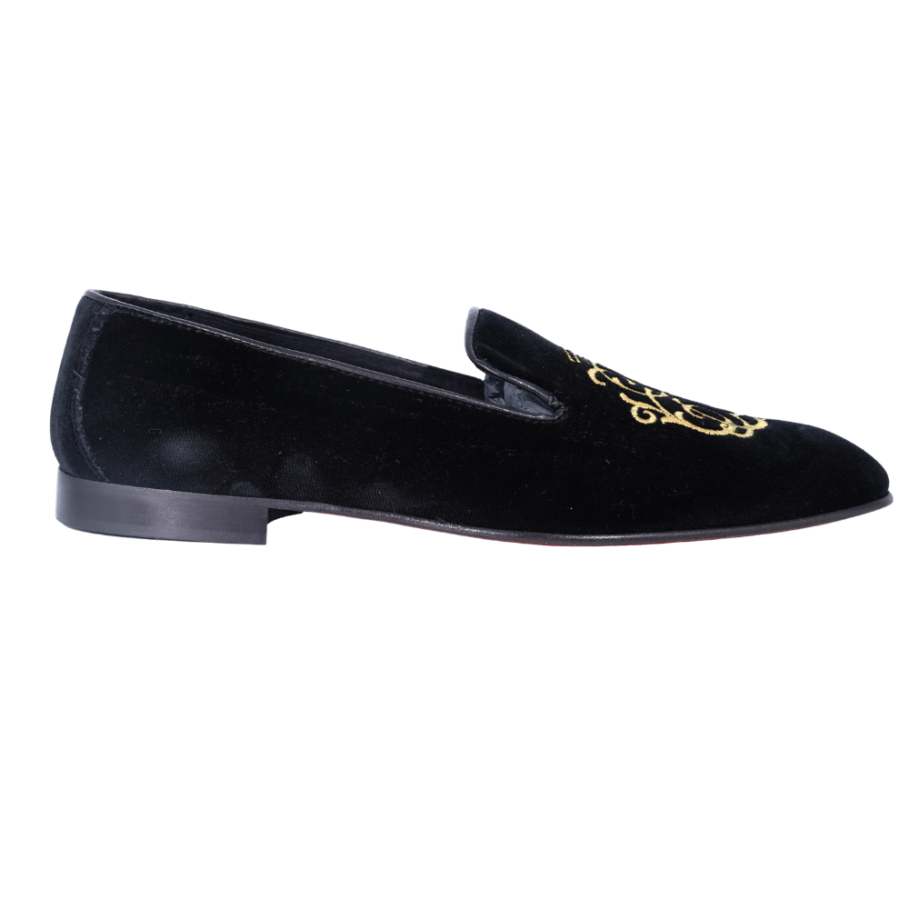 Aliverti Velvet Slip-On - Nero (Genuine Leather Upper & Sole)