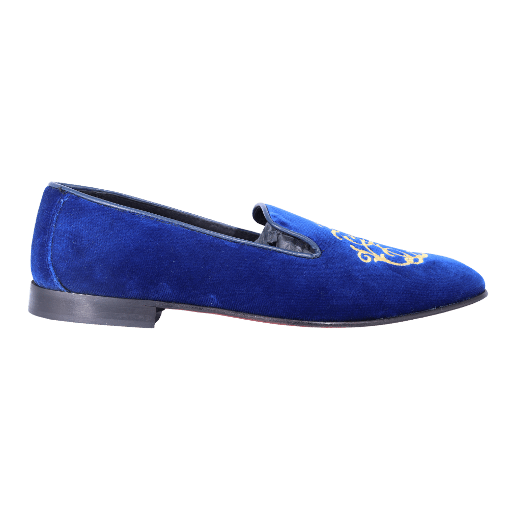 Aliverti Velvet Slip-On - Blu (Genuine Leather Upper & Sole)