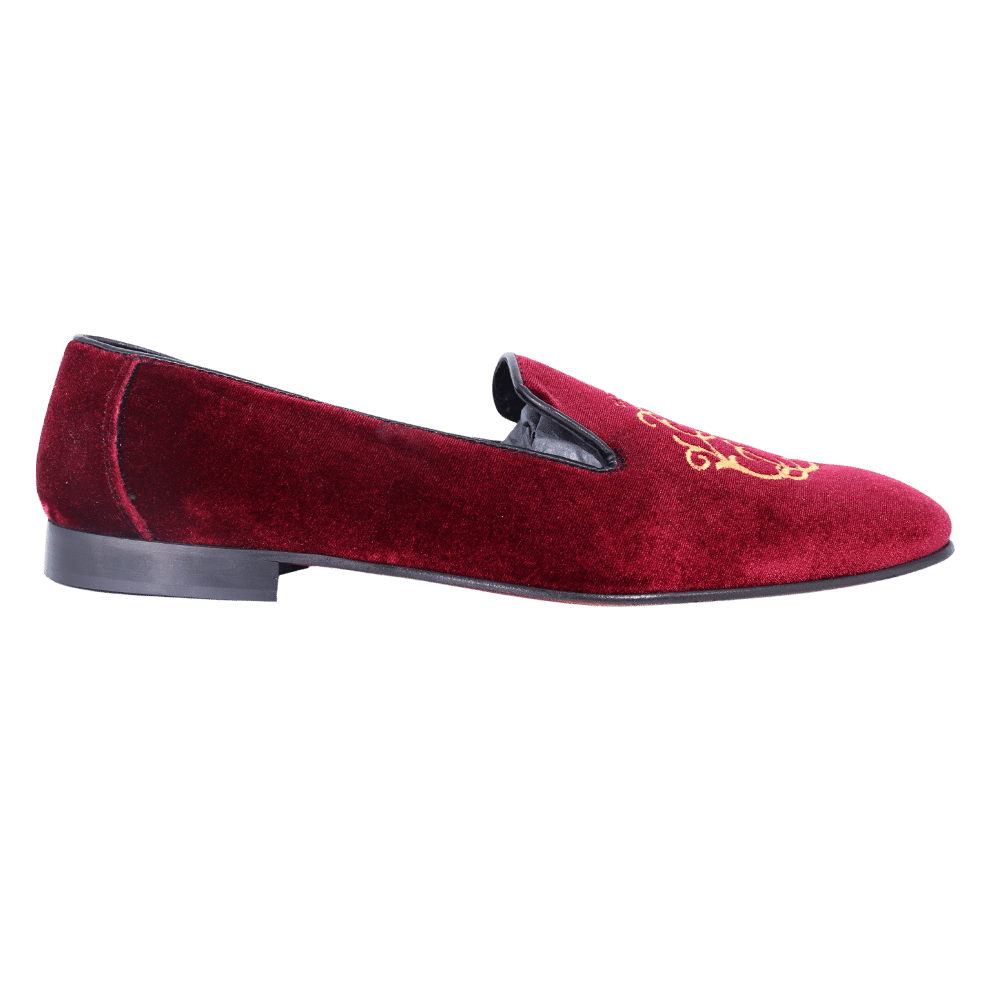 Aliverti Velvet Slip-On - Bordo (Genuine Leather Upper & Sole)