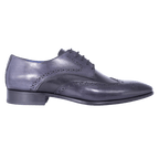 Aliverti Derby Lace-Up - Nero & Fumo (Genuine Leather Upper & Sole)