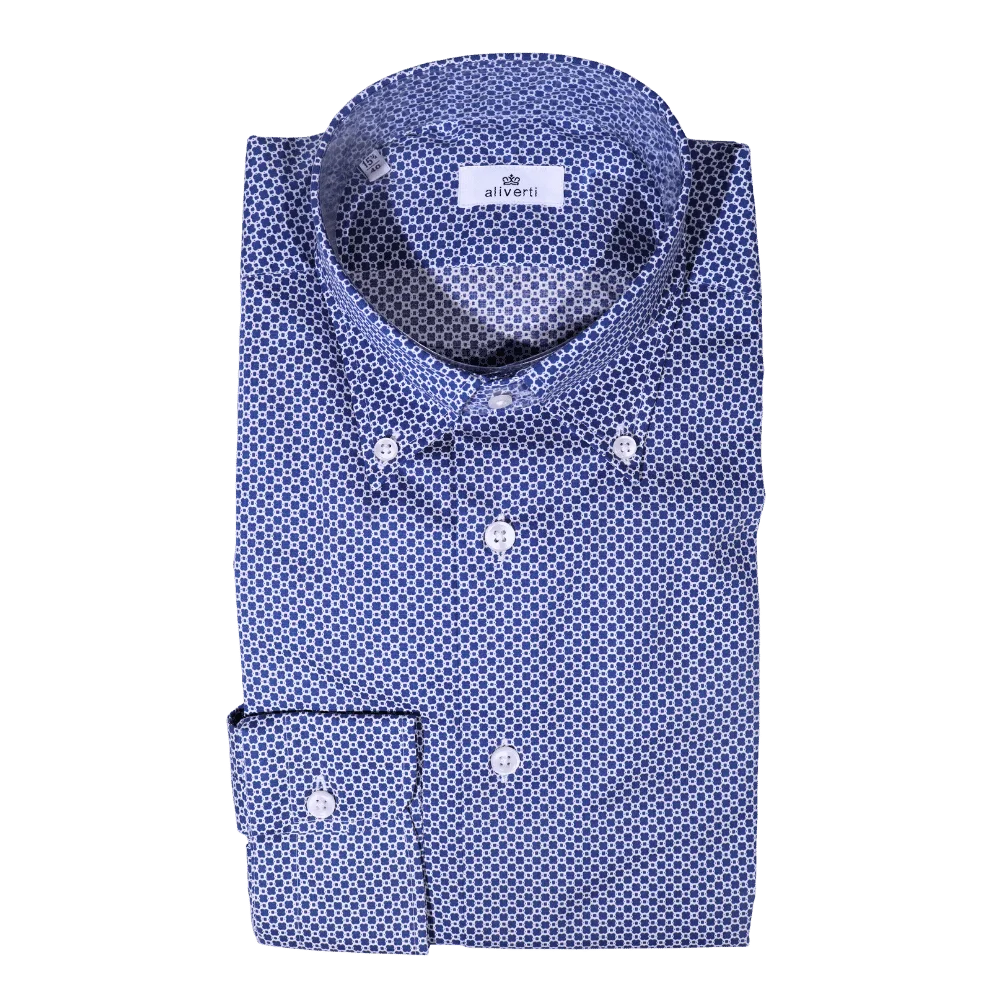 Men's Aliverti Long Sleeve Formal Shirt in Navy (5802) available in-store, 337 Monty Naicker Street, Durban CBD or online at Omar's Tailors & Outfitters online store.   A men's fashion curation for South African men - established in 1911.