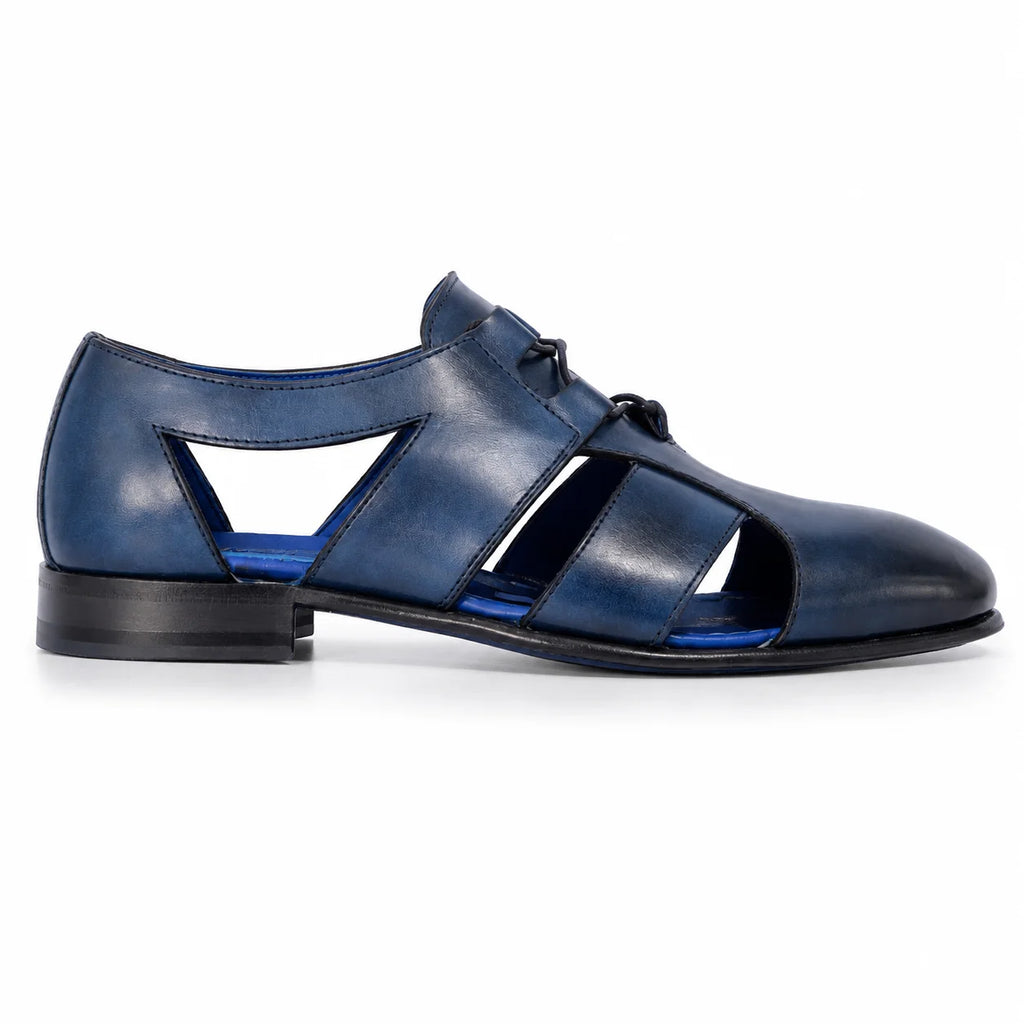 Aliverti Lace-Up Sandal - Blu