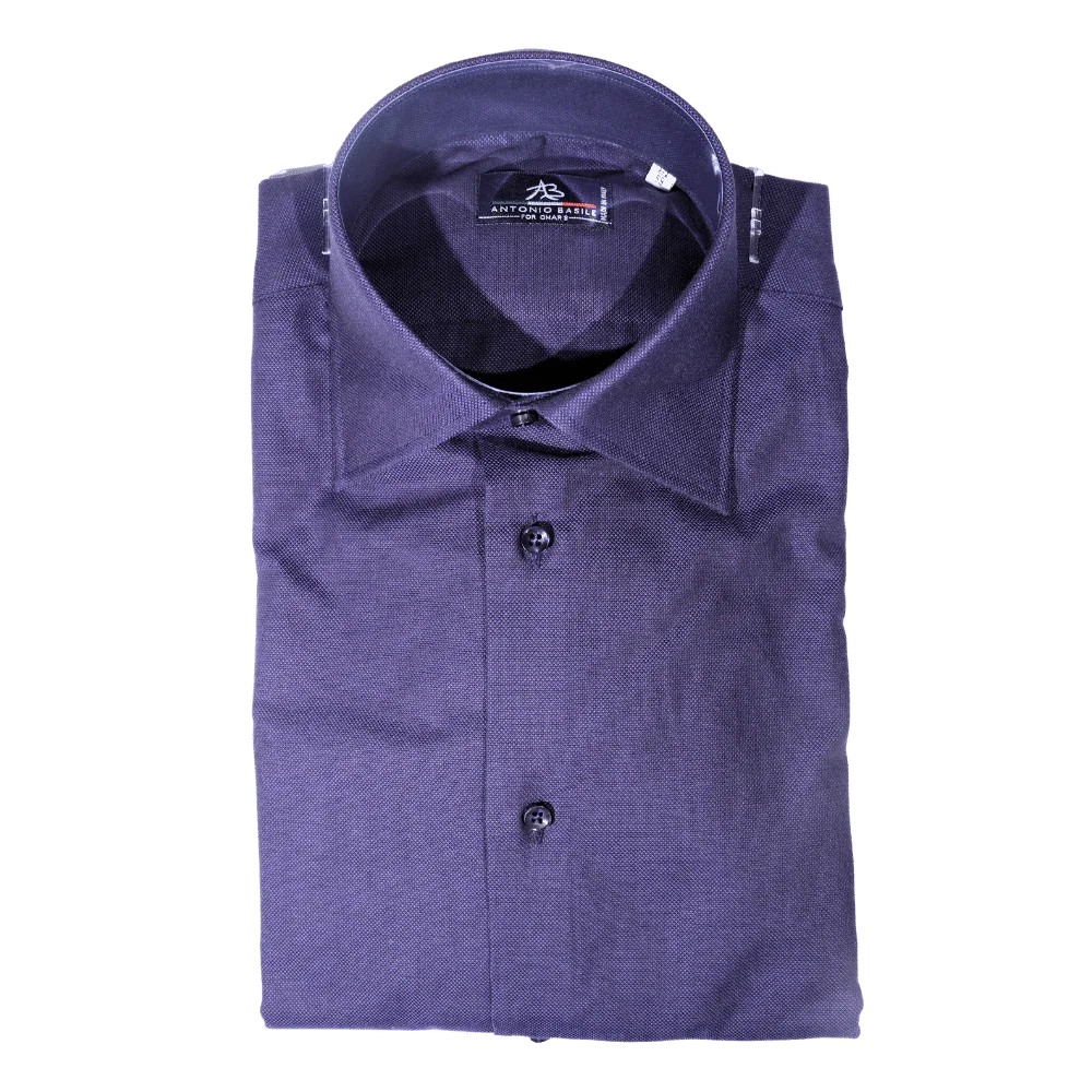 Men's Antonio Basille Long Sleeve Formal Shirt in Navy (570) available in-store, 337 Monty Naicker Street, Durban CBD or online at Omar's Tailors & Outfitters online store.   A men's fashion curation for South African men - established in 1911.