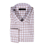 Bagozza Long Sleeve Slim Fit Formal Shirt in Brown Check (2447) available in-store, 337 Monty Naicker Street, Durban CBD or online at Omar's Tailors & Outfitters online store.   A men's fashion curation for South African men - established in 1911.