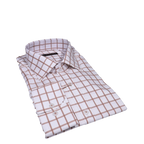 Bagozza Long Sleeve Slim Fit Formal Shirt in Brown Check (2447) available in-store, 337 Monty Naicker Street, Durban CBD or online at Omar's Tailors & Outfitters online store.   A men's fashion curation for South African men - established in 1911.