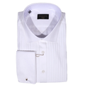Men's Bagozza Slim Fit Long Sleeve Lycra Formal Shirt in White (3104) available in-store, 337 Monty Naicker Street, Durban CBD or online at Omar's Tailors & Outfitters online store.   A men's fashion curation for South African men - established in 1911.