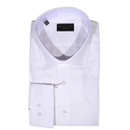 Men's Bagozza Slim Fit Long Sleeve Formal Shirt in White (3130) available in-store, 337 Monty Naicker Street, Durban CBD or online at Omar's Tailors & Outfitters online store.   A men's fashion curation for South African men - established in 1911.